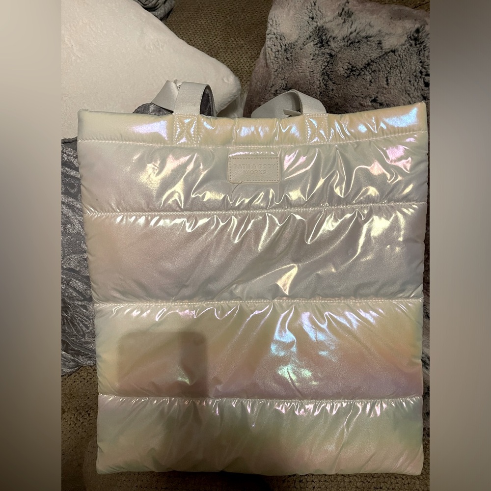 New Bath & Body iridescent tote bag